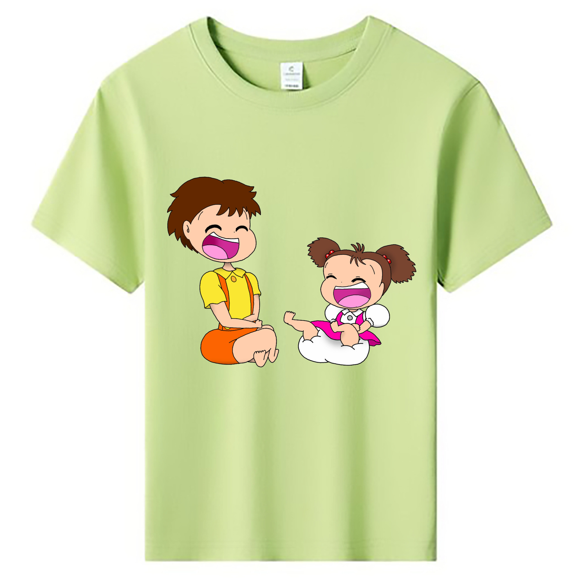 （画像用） となりのトトロ 草壁メイ 草壁サツキ My Neighbor Totoro Satsuki Kusakabe Mei Kusakabe 綿100％キッズTシャツ（フロントプリント）